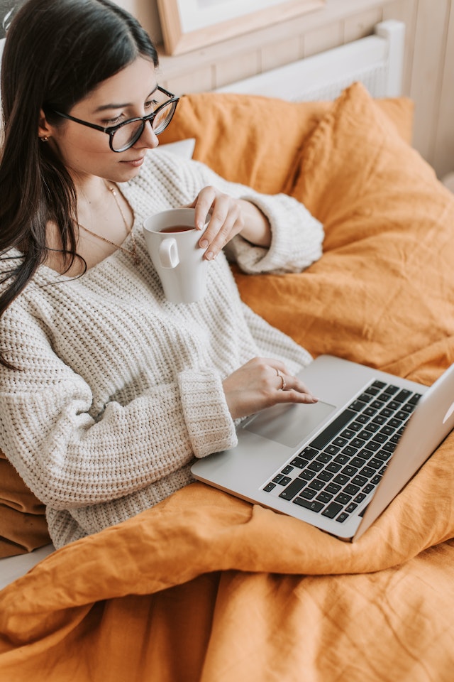 Photo by Vlada Karpovich: https://www.pexels.com/photo/young-woman-using-laptop-and-drinking-tea-on-bed-4050399/, rough week