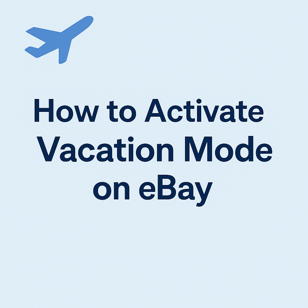 How to activate Vacation Mode on ebay